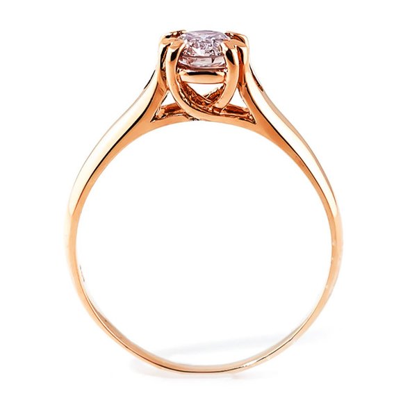14K. GOLD RING WITH 0.75 CT. J-K. SI-2 DIAMOND - Picture 3 of 6